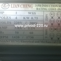 CH28-750W-30S мотор-редуктор LIAN CHENG 750 Вт 47 об/мин 220 В, фото 5