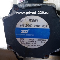 Z6BLD200-24GU-30S/6GU60RT бесколлеторный мотор-редуктор ZD MOTOR 200 Вт 50 об/мин 220 В