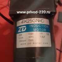 4IK25GN-C/4GN200K мотор-редуктор ZD MOTOR 25 Вт 6.5 об/мин 220 В