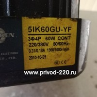 5IK60GU-CF/5GU12.5KB мотор-редуктор PEAKEN 60 Вт 104 об/мин 220 В